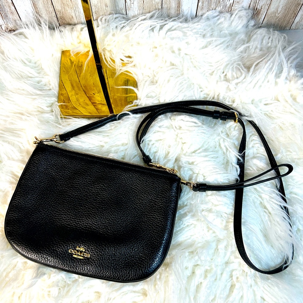 COACH Pebble Chelsea No E1780-56819 Women Leather Handbag Shoulder Bag BLACK
